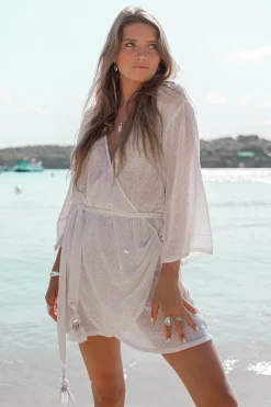 Robe portefeuille Deya White