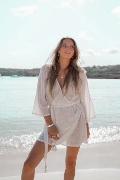 Robe portefeuille Deya White