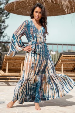 Robe portefeuille Romina Beige