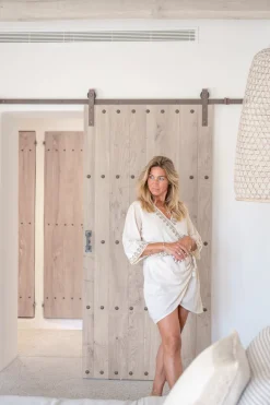 Robe portefeuille Soof Scorva Ecru