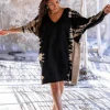 Robe pull Chavela Black Tie Dye
