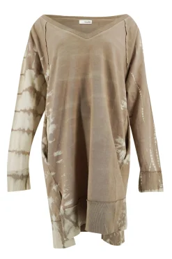 Robe pull Chavela Taupe Tie Dye