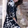 Robe pull Coleta Noir Tie Dye