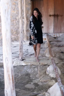 Robe pull Coleta Noir Tie Dye