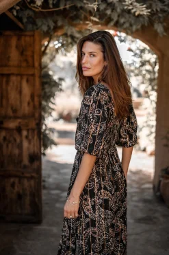 Robe Santi Paisley Noir