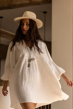 Robe tunique Isabel Blanc cassé