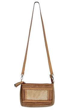 Sac à main en cuir vachette doré