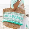 Sac de plage Love & Beach Argent/Aqua