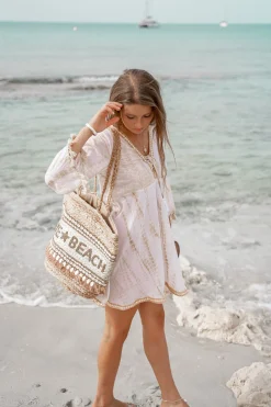 Sac de plage Love & Beach Gold/Aqua