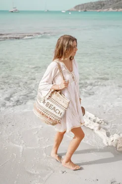 Sac de plage Love & Beach Gold/Aqua