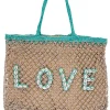 Sac de plage Seashell Love Aqua