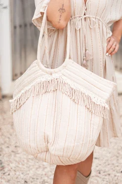 Sac Elvio Stripe Sand