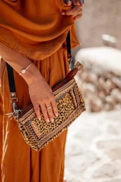 Sacoche en cuir Leo Beige
