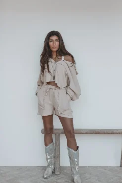 Short en coton Lyo Beige