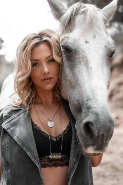 The Muse Denim Gael Gilet Stone Grey