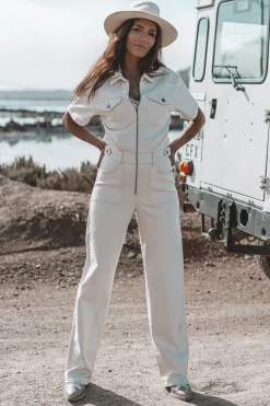 The Muse Jumpsuit Light Beige