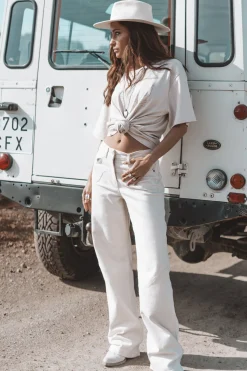 The Muse Neutral Jeans Light Beige