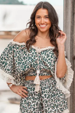 Top Ana Leopard Noir