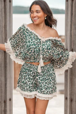 Top Ana Leopard Noir