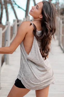 Top dos nu Lilian Taupe