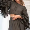 Top Flair Boho Taupe foncé