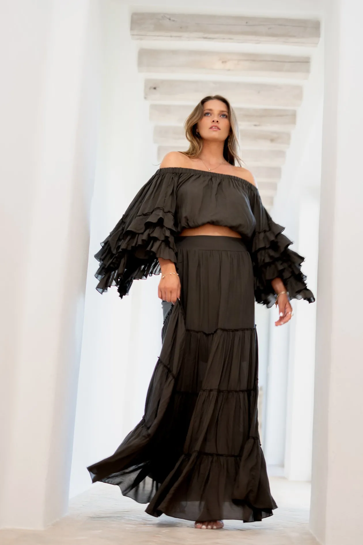 Top Flair Boho Taupe foncé