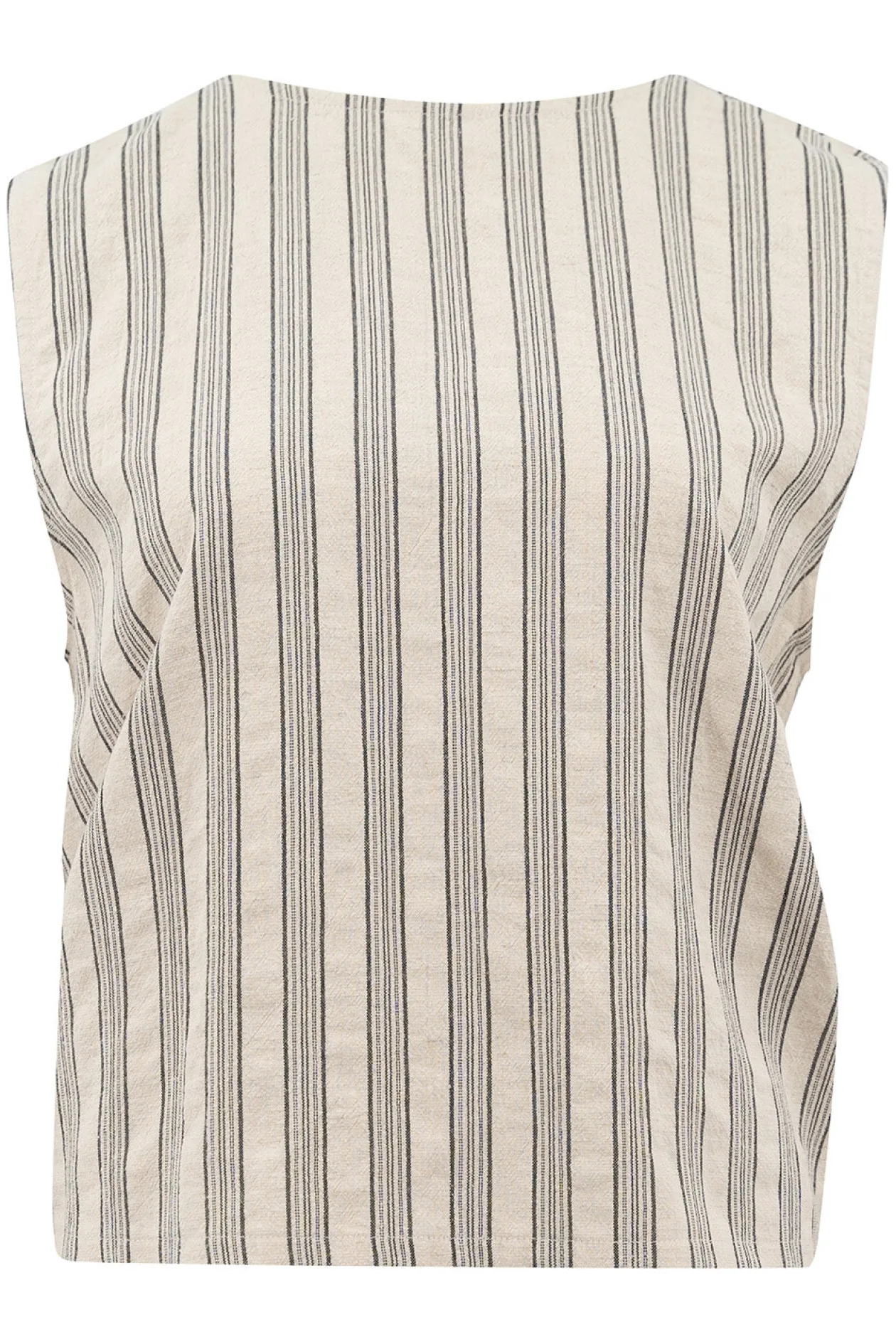 Top Ivy à rayures Beige/Noir