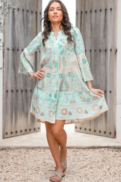 Tunique Alise Flower Aqua