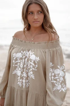 Tunique Elena Bordado Sand