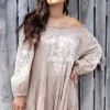 Tunique Elena Bordado Taupe clair