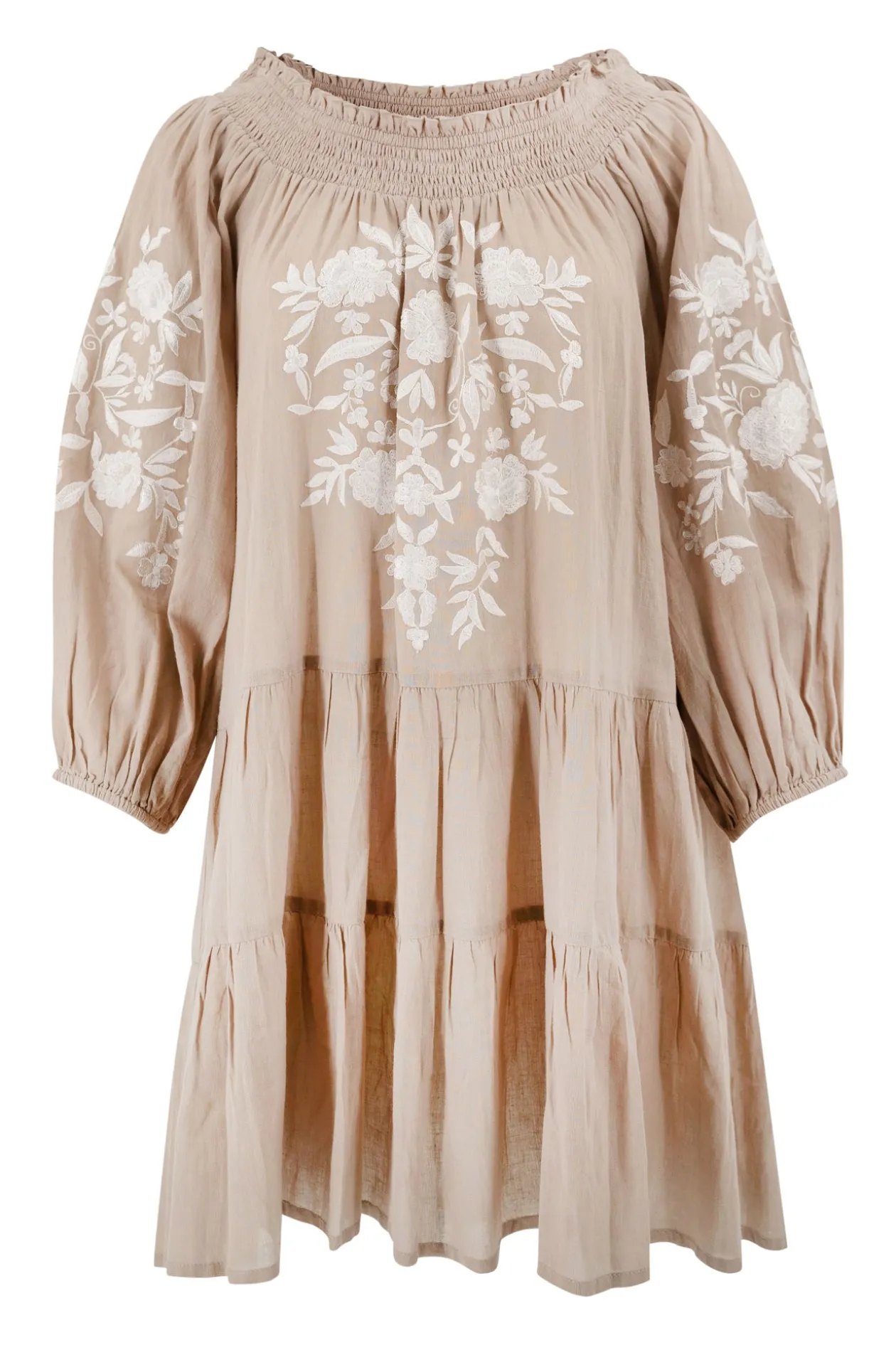 Tunique Elena Bordado Taupe clair