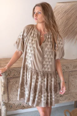 Tunique Ida Cuadros Taupe
