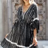 Tunique Isabella Crochet Noir Tie Dye