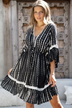 Tunique Isabella Crochet Noir Tie Dye