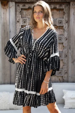 Tunique Isabella Crochet Noir Tie Dye