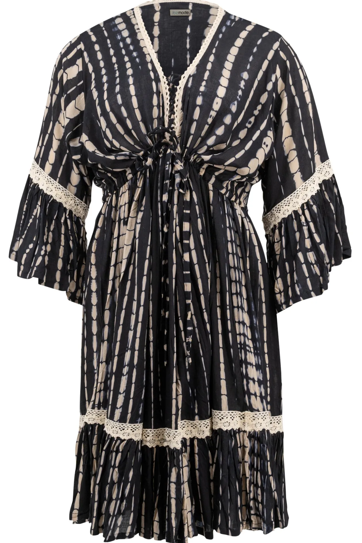 Tunique Isabella Crochet Noir Tie Dye