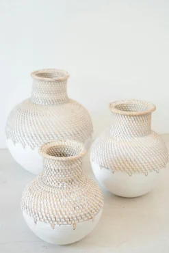 Vase Kayu Blanc cassé