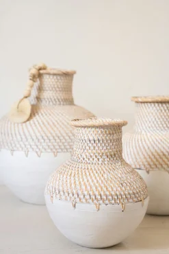 Vase Kayu Blanc cassé