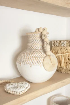 Vase Kayu Blanc cassé