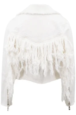 Veste Blanca Frange Blanc cassé