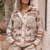 Veste courte à franges Nomad Natural