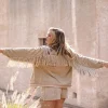 Veste courte à franges Nomad Combi Light Sand Plain