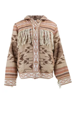 Veste courte à franges Nomad Natural