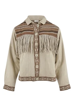 Veste courte à franges Nomad Combi Light Sand Plain