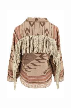 Veste courte à franges Nomad Natural