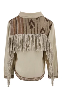 Veste courte à franges Nomad Combi Light Sand Plain