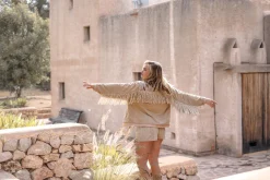 Veste courte à franges Nomad Combi Light Sand Plain