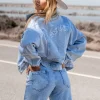 Veste en jean Miley Bleu clair