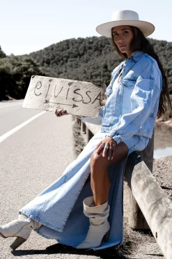 Veste en jean Miley Bleu clair