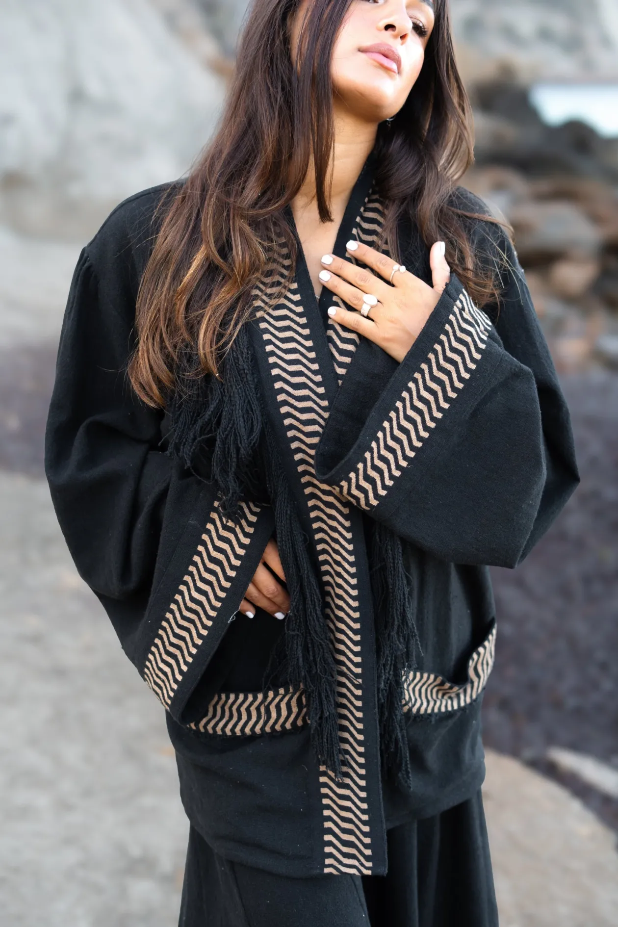 Veste kimono Esthetica Noir